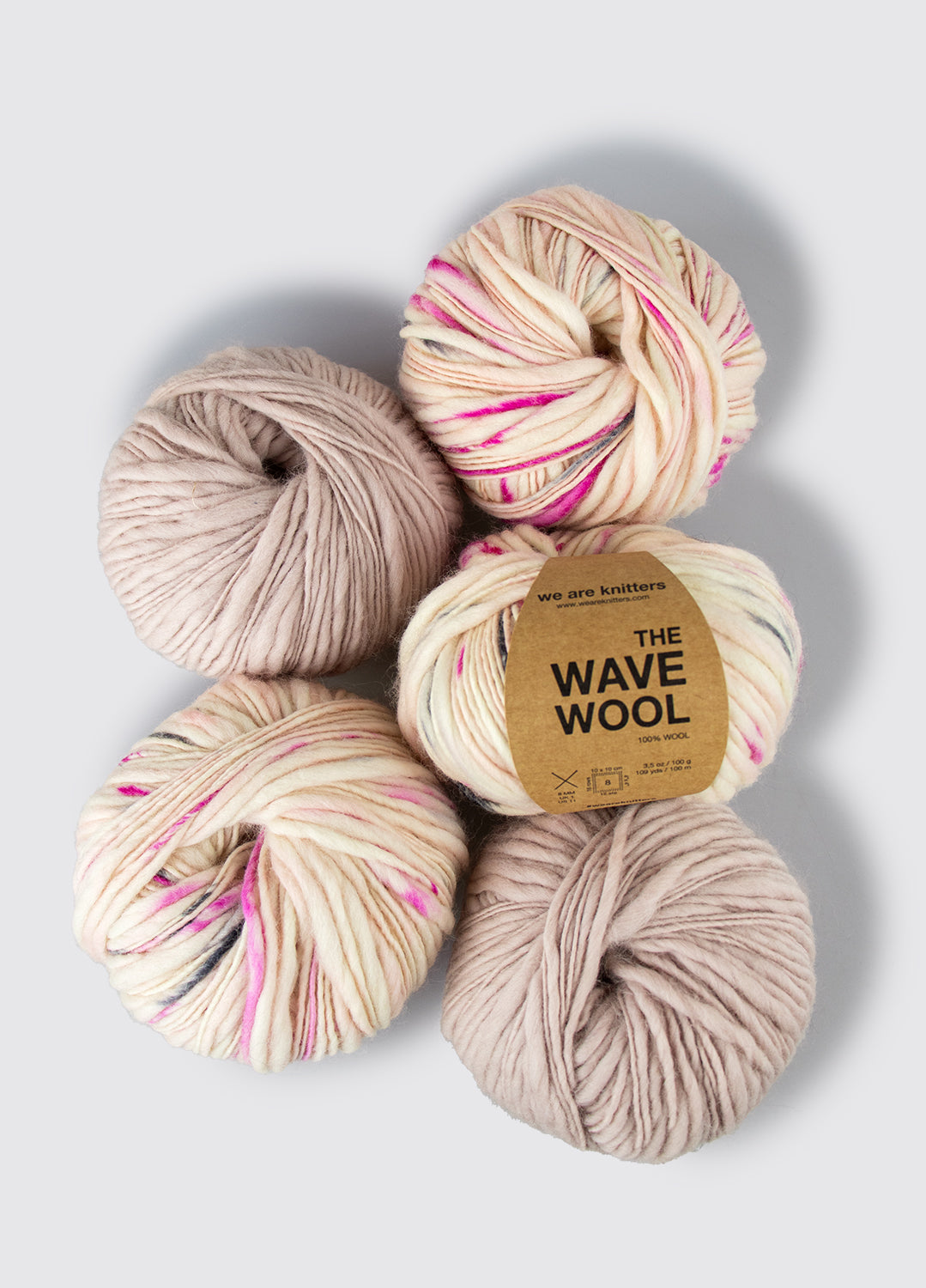5 Pack of Wave Yarn Balls