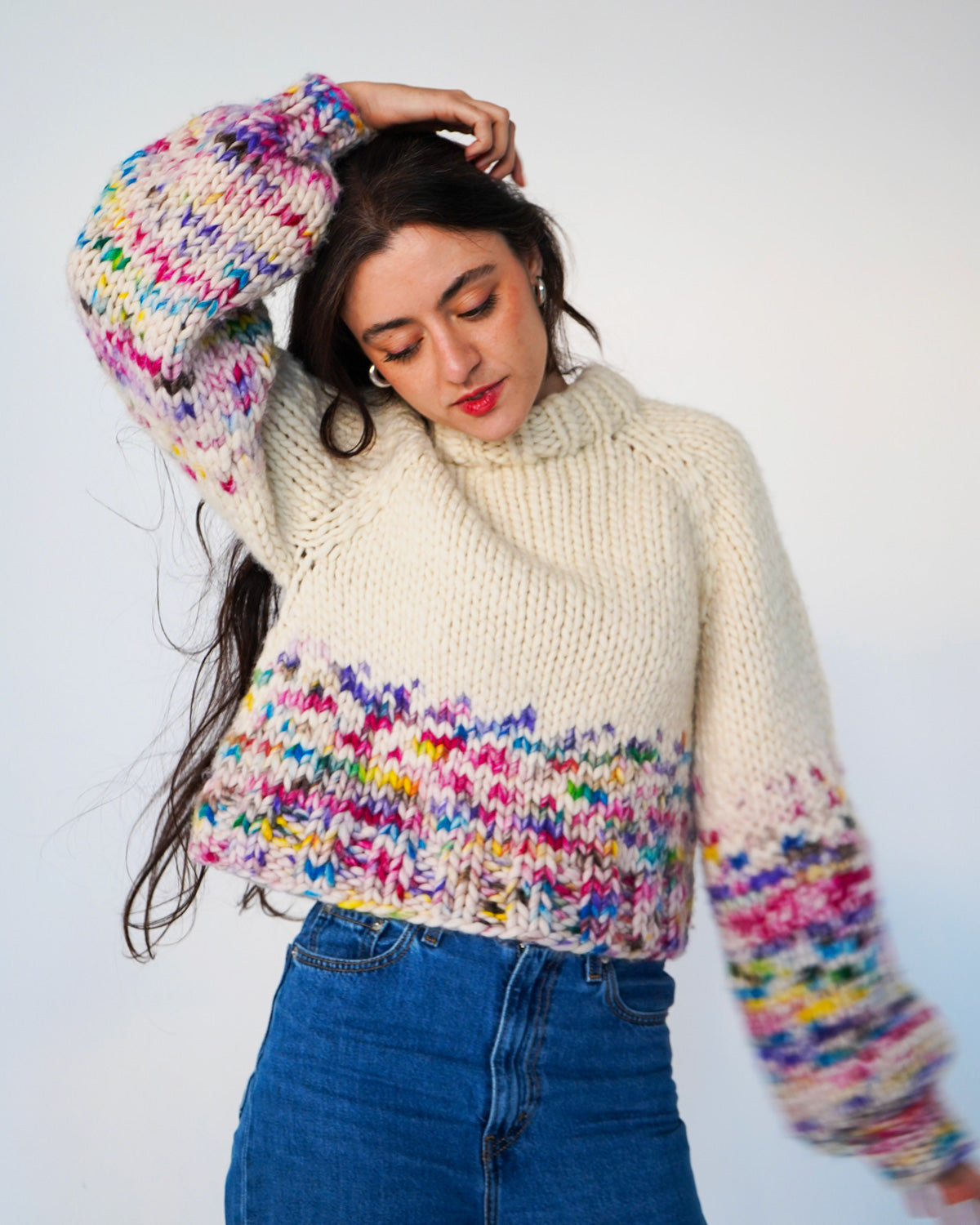 2 Kits Bundle | Simone Cardigan + Rainbow Sweater - Yummy Yarn Version
