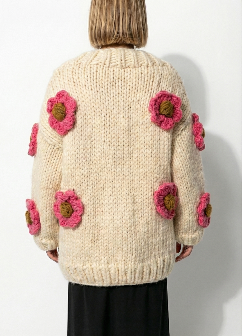 Simone Cardigan Kit Spring Flowers Edition - Yummy Yarn Version