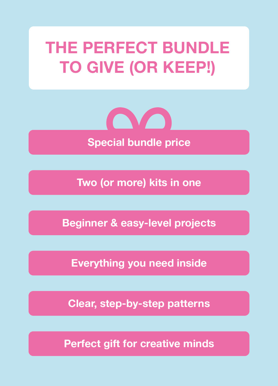 2 Kits Bundle | Knitting Stitch Sampler Kit Make your first Snood + Dinka Scarf - Yummy Yarn Version