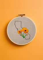 First Kit: Floral State Map Embroidery Kit - Coming Soon