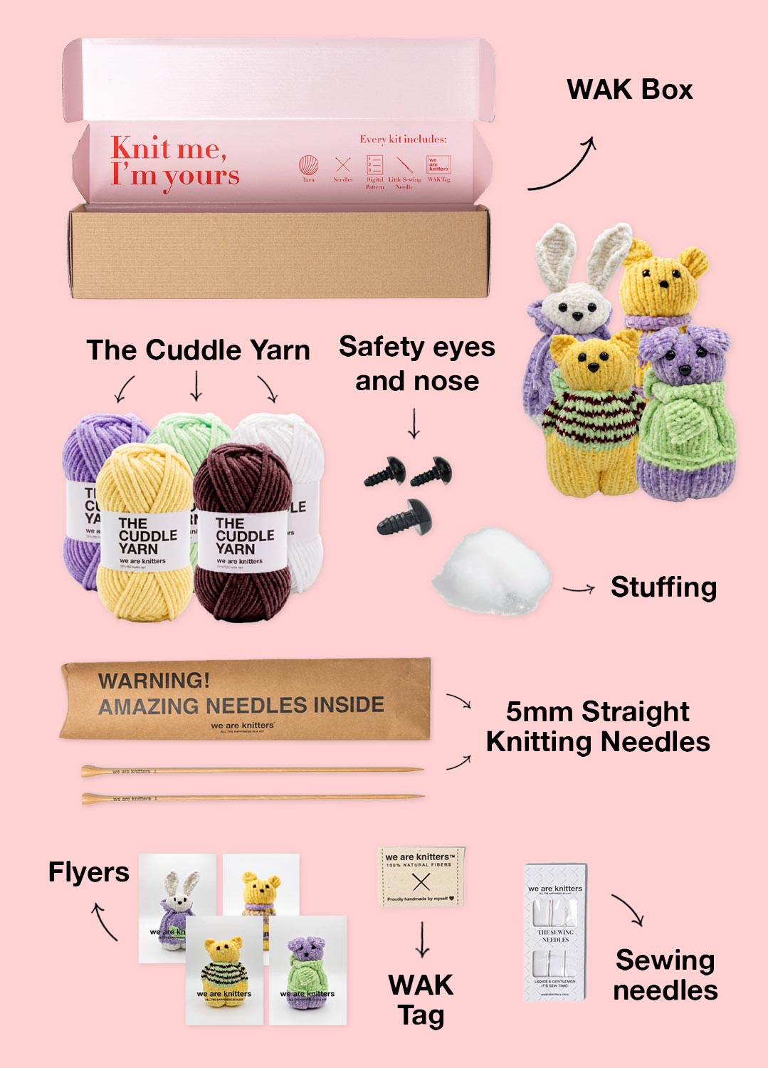 The Knitty Pet Pals Bundle Kit - Pack of 4 - Cuddle Yarn