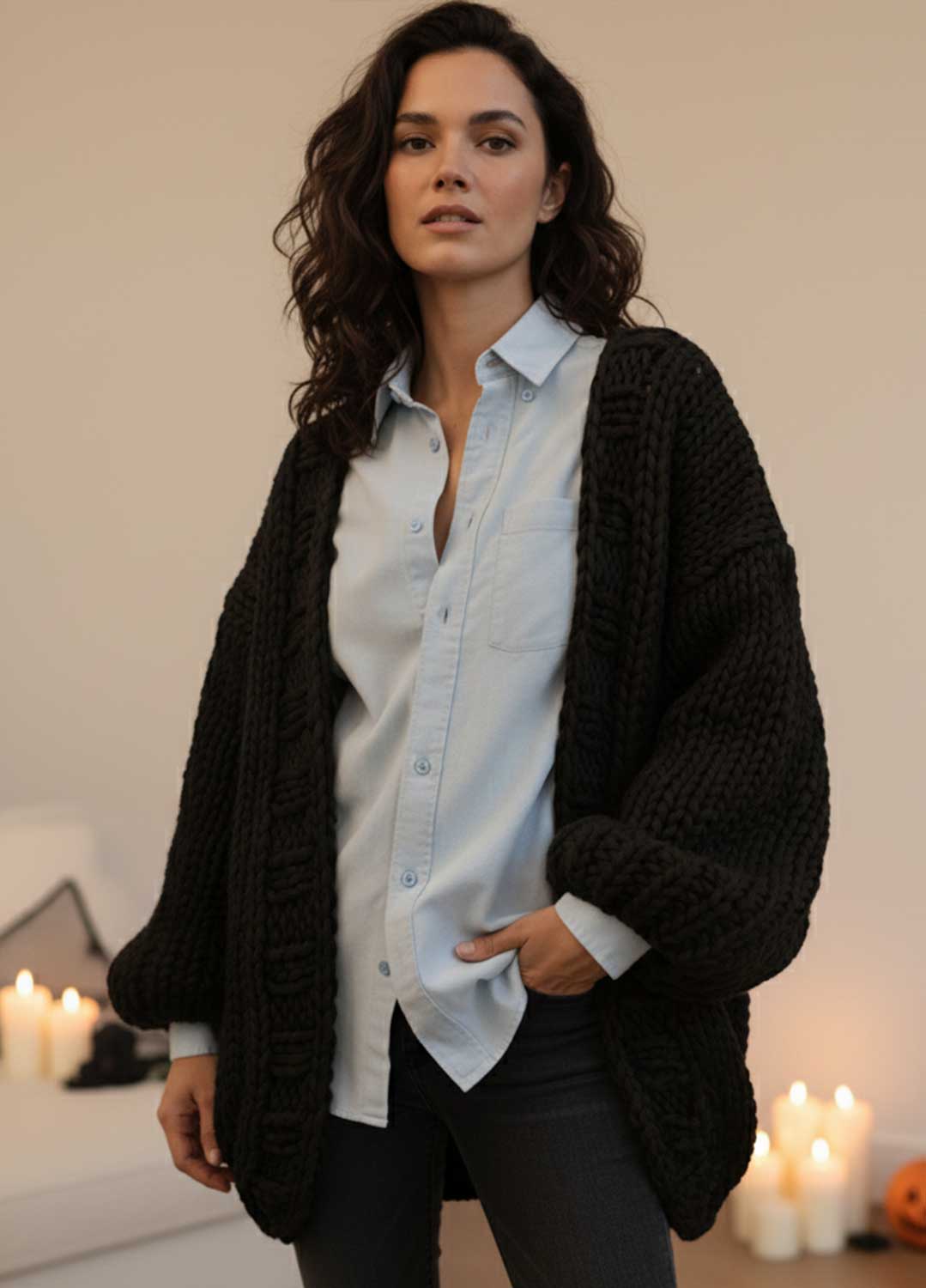 Simone Cardigan Kit -  Yummy Yarn Version