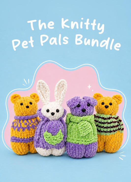 The Knitty Pet Pals Bundle Kit - Pack of 4 - Cuddle Yarn